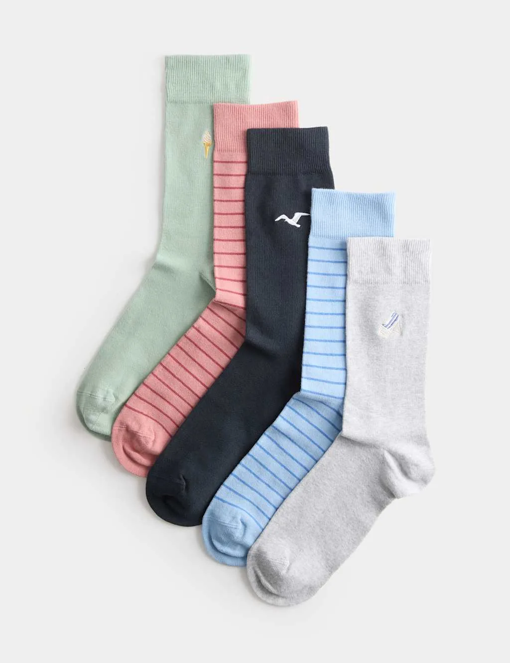 Pack Cool & Fresh™ Seaside Cotton Rich Socks Multi male - M&S - FashionsVida