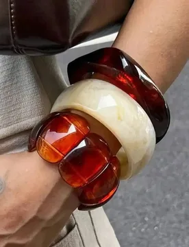 SHIXIN 3 Styles Vintage Brown Resin Acrylic Wide Bracelet for Women Punk Irregular Geometry Chunky Bangle Bracelet Party Jewelry - Aliexpress - FashionsVida