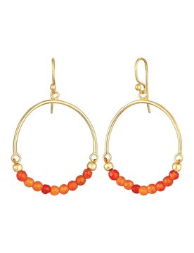 ELLI Pendientes 'Boho' oro / rojo