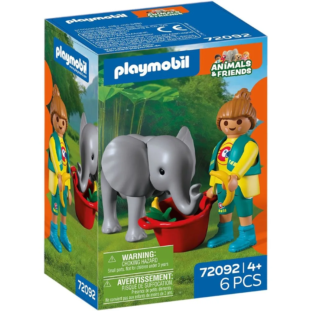 Zoo Elefante bebé y cuidador - PLAYMOBIL - FashionsVida