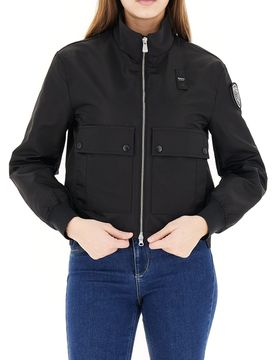Giacca bomber cappuccio NERO S