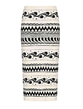 Gonna In Maglia Di Viscosa Jacquard