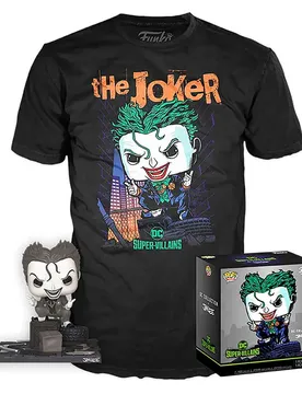 Pop! Figurine Joker De Jim Lee Et T-shirt à Manches Courtes Black S unisex
