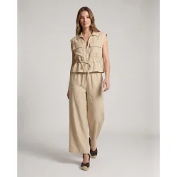 Pantalón ancho de mujer con cordón ajustable