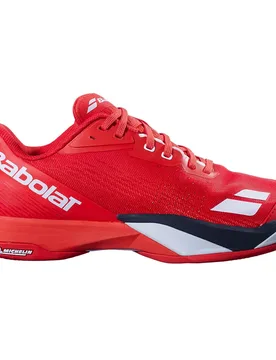 Jet Mach 4 Clay Shoes Cherry Tomato / White UK 9.5 - Babolat - FashionsVida