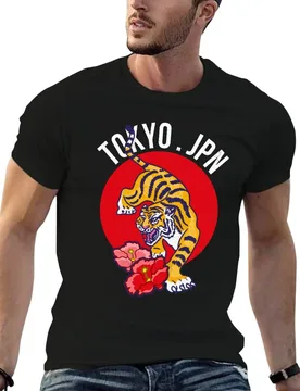 Tokio, Japan, Tiger design. Japanese culture art. T-Shirt Basic Regular Fit Casual T-Shirt - Aliexpress - FashionsVida