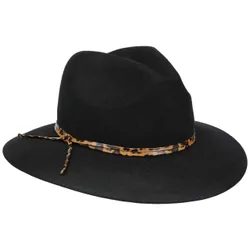 Manaleo Wool Felt Fedora Hat by - black - Damen - Size: One Size