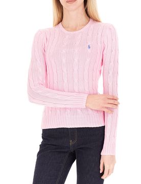 Maglione a trecce POLO ROSA S