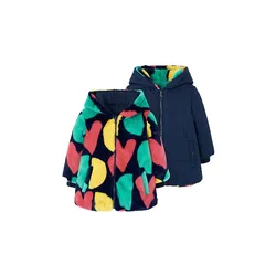 Boboli Parka Reversible Heart Print 1 4 Années Fille