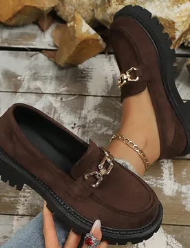 Mocasines de plataforma sin cordones para mujer, estilo personalizado, con borlas, patchwork, de caña baja, versátiles para uso diario y exterior, p - Shein - FashionsVida