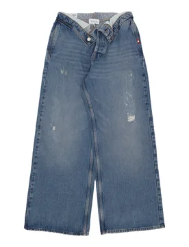 Jeans Donna W Roll Up Jeans Denim - Amish - FashionsVida