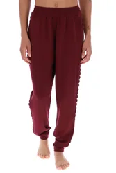 Tb Sport Abigail Comfort Yoga Joggers Bungundy Pants - Burgundy - Size: S