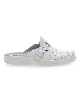 Ciabatte Bianche in Vera Pelle 629 45 - BIO UP - FashionsVida