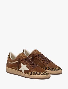 Baskets Ball Star détail léopard en cuir suédé