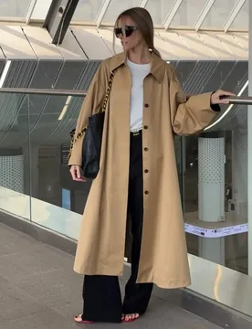Trench Coat Women Plus Long Trench Coat Women Trench Coat Cotton - Aliexpress - FashionsVida