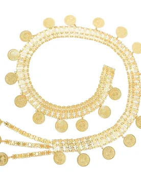 Golden Coins Tassel Body Chain Kurdish India Ethnic Dance Clothing Accessories Fashion Arab Turkey Afghan Bride Wedding Jewelry - Aliexpress - FashionsVida