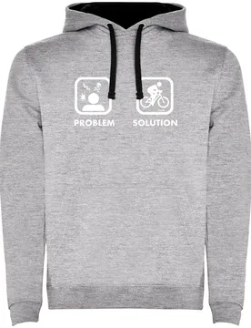 Sweat à Capuche Problem Solution Bike Two-colour - Kruskis - FashionsVida