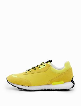 Baskets de running caoutchoutées, Jaune, 36