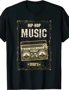 Old School 90s Hip Hop Music Vintage Radio Summer Cotton O-neck T-Shirt - Aliexpress - FashionsVida