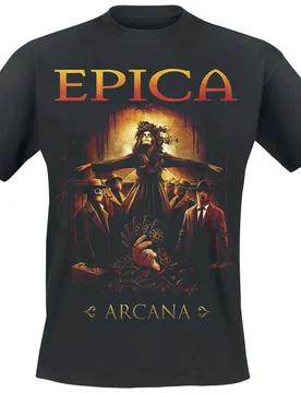 T-Shirt - Arcana - S bis 4XL - für Männer - Größe M - schwarz - Lizenziertes Merchandise! - Männer - male - Epica - FashionsVida