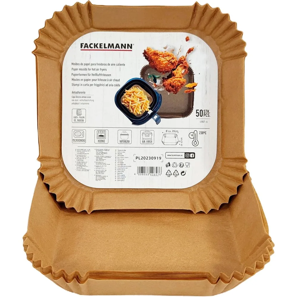 Set de 50 moldes cuadrados para freidora Cooking- Airfyer - Fackelmann - FashionsVida