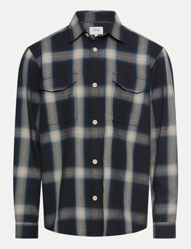 Overshirt mit Karomuster Blau XXL