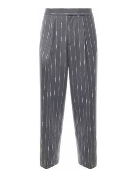 Bonsai Pantaloni Gessati Con Pieghe