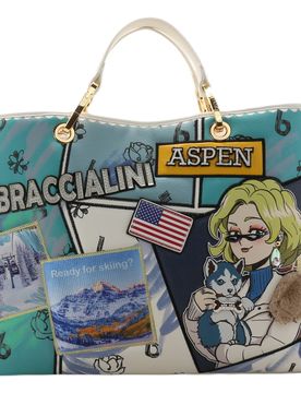 Borsa a mano e tracolla Cartoline B16804 Unico