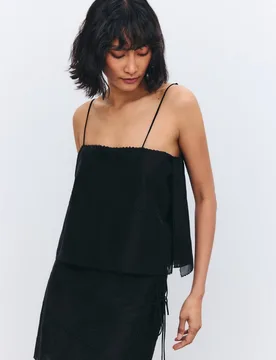 Blusa de mujer de tirantes finos con bordados - Tintoretto - FashionsVida
