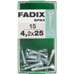 Tornillo Roscachapa Cabeza Plana Ø4,2 x 25 mm - Caja 15 Uds