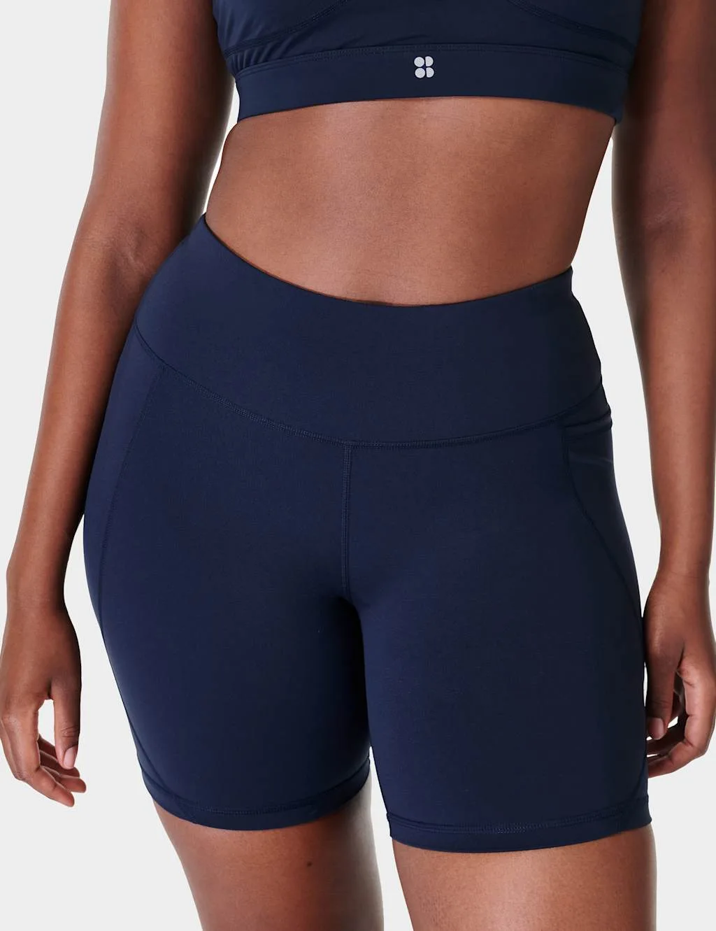 Power 6 Biker Gym Shorts Navy - Sweaty betty - FashionsVida