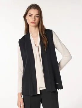 Chaleco de mujer de punto liso sin abotonar - Naulover - FashionsVida