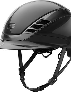 Pikeur Reithelm AirLuxe CHROME, shiny black M (55-58cm)