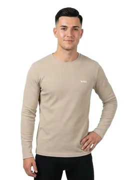 T-shirt De Pyjama à Manches Longues 50535870 Light Beige 2XL