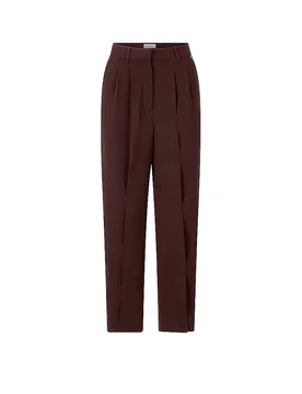 Pantalon de tailleur 7/8 marron 34 - Richroyal - FashionsVida