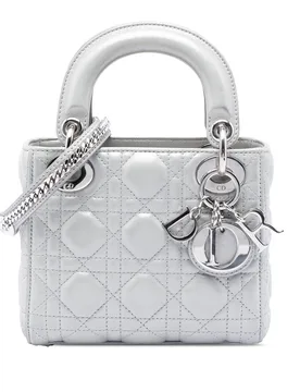 Mini Iridescent Lambskin Cannage Lady - Dior - FashionsVida