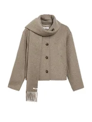 COMMA Wolljacke beige L damen