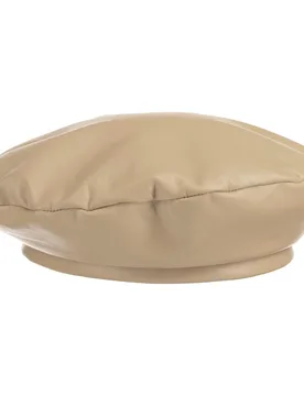 Leather Women´s Beret by - oatmeal - Damen - Size: One Size - Lierys - FashionsVida