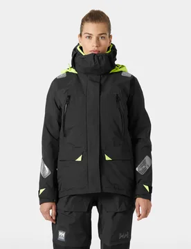 Women's Skagen Offshore Sailing Jacket Grey S - Ebony Grey - Female - Helly Hansen - FashionsVida