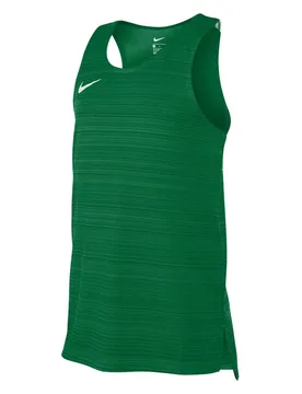 Boys Scoop Neck Sleeveless Muscle Tank Singlet In Pine Green - Size 9-10y - Nike - FashionsVida
