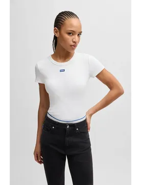 Hugo T-shirt à Manches Courtes Easy 10257055 Blue White S