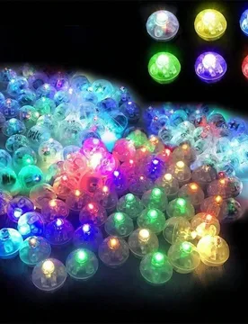 Piezas/50 piezas/10 piezas Luces LED mini multicolor, luces de decoración para globos, colores vibrantes, larga duración de la batería, adecuadas p - Shein - FashionsVida