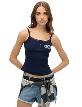 Maglietta Senza Maniche Ath Ess Graphic Richest Navy M - Superdry - FashionsVida