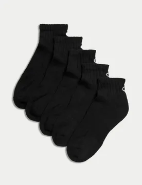 Pk Cotton Rich Cushioned Anklets Black female - Goodmove - FashionsVida