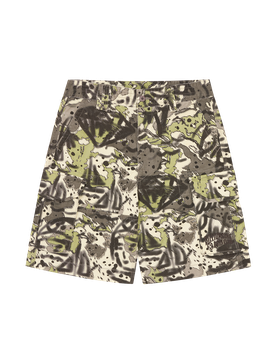 Overlay Camo Cotton Cargo Shorts - Camo
