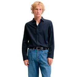 Camicia A Maniche Lunghe Field Melange Navy Blazer S