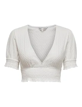 ONLHANNAH S/S SMOCK TOP JRS female - L - FashionsVida