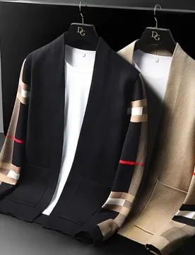Men's knitted cardigan trendy handsome casual sweater jacket spring and autumn trendy brand slim fit - Aliexpress - FashionsVida