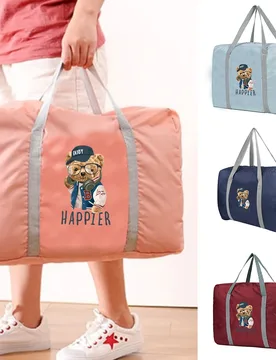 Foldable Travel Bags Organizer Men Luggage Unisex Clothing Storage Bag Bear Pattern Duffle Bag Women Handbags Tote - Aliexpress - FashionsVida