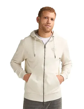 Sweat-shirt à Zip M-1060-swh319 Antique White Melee S Homme